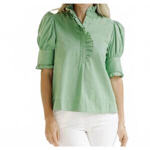 NEW NAVYBLEU westport top in sage green